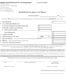 Hotel/motel Occupancy Tax Report Form