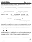 Application For Admission Form