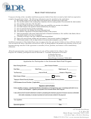 Bank Draft Information And Application Form For Participation In The Automatic Bank Draft Program