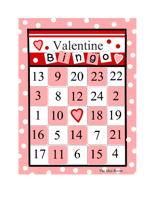 Three-Page Valentine Bingo Card Template Set Printable pdf