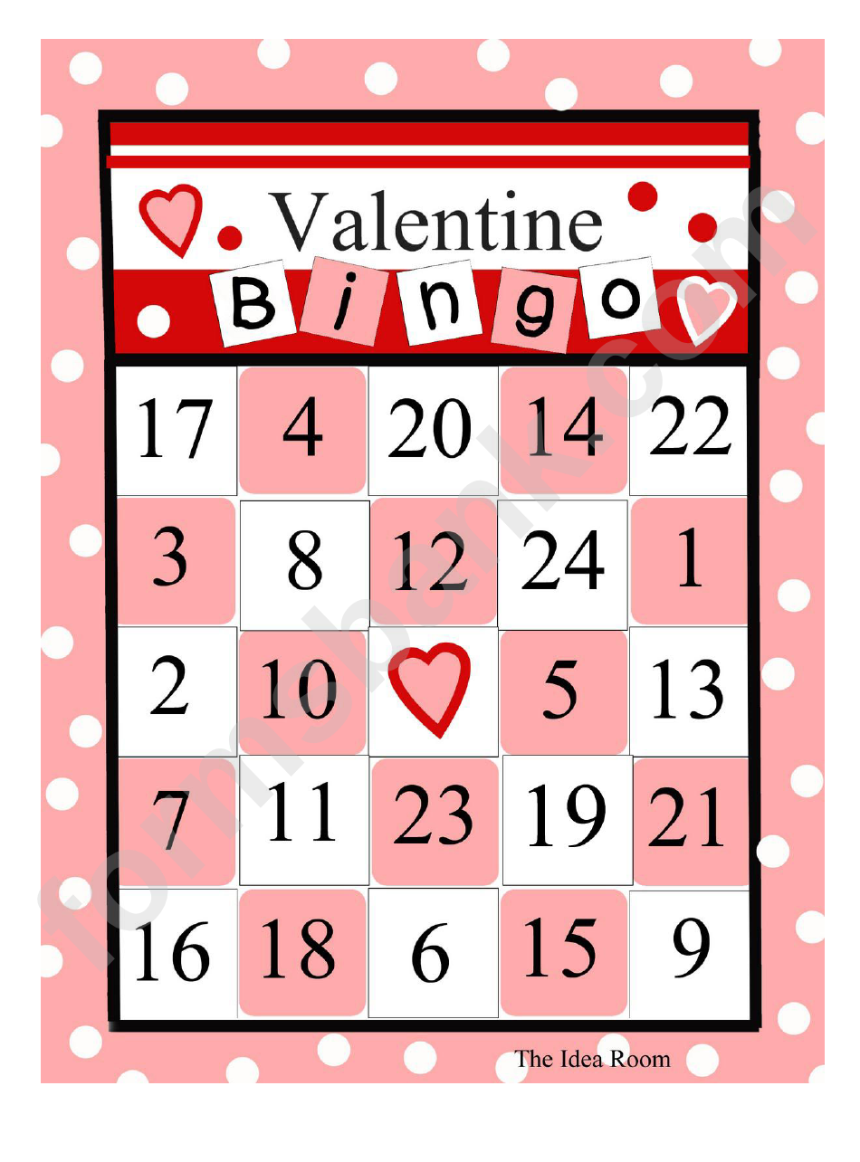 Three-Page Valentine Bingo Card Template Set
