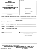 Form Mnpca-2a - Application For Termination Of Registration Of Name