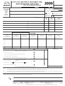 Fillable Form D-1065 - City Of Detroit Income Tax Partnership Return - 2009 Printable pdf