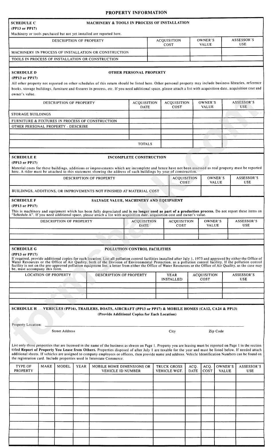 Form Stc 12:32c - Commercial Business Property Return - State Of West Virginia