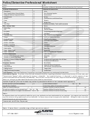Police/detective Professional Worksheet Template