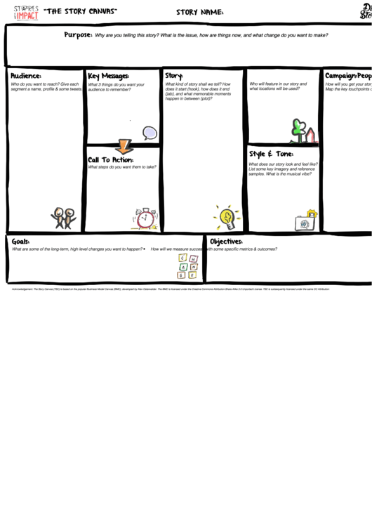 The Story Canvas Template Printable pdf
