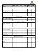 Fitness Assessment Tracking Sheet