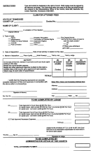 Claim For Attorney Fees Form - Tennessee Printable pdf