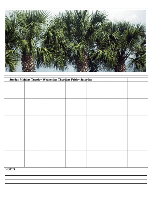 Monthly Calendar Template Printable pdf