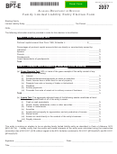 Form Bpt-e - Family Limited Liability Entity Election Form - 2007
