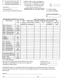 Amended Tax Return Form - City Of Talladega