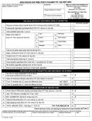 Form Ct-100 - Wisconsin Distributor's Cigarette Tax Return Form - Department Of Revenue - Wisconsin