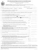2014 Educational Opportunity Tax Credit Worksheet - Maine Revenue Services