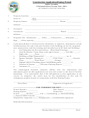 Construction Application/zoning Permit