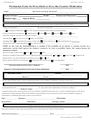 Permission Form For Prescribed Or Over-the-counter Medication