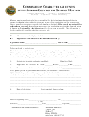 Commission On Character And Fitness Of The Supreme Court Of The State Of Montana Printable pdf