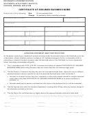 Form L-193 - Certificate Of Assumed Business Name