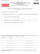Form Lp-2 - Certificate Of Amendment Of Limited Partnership - 2001
