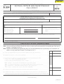 Fillable Form N-330 - School Repair And Maintenance Tax Credit - 2014 Printable pdf