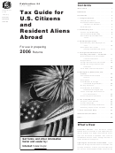 Publication 54 - Tax Guide For U.s. Citizens And Resident Aliens Abroad - 2006