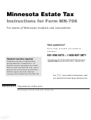Instructions For Form Mn-706 - Minnesota Estate Tax Printable pdf