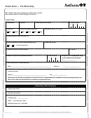 Anthem Claim Form - Flu Shot Only Printable pdf