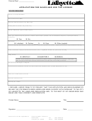 Application For Sales And Use Tax License