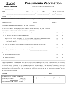 Pneumonia Vaccination - Assessment, Release & Consent Form