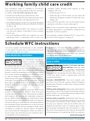 Working Family Child Care Credit Sheet - 2004 Printable pdf
