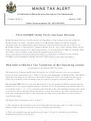 Maine Tax Alert