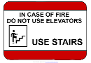 Use Stairs Sign Template