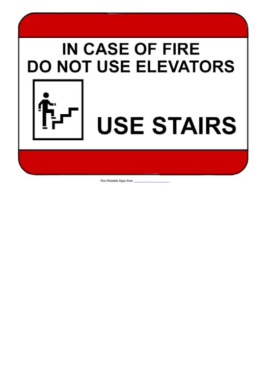 Use Stairs Sign Template Printable pdf