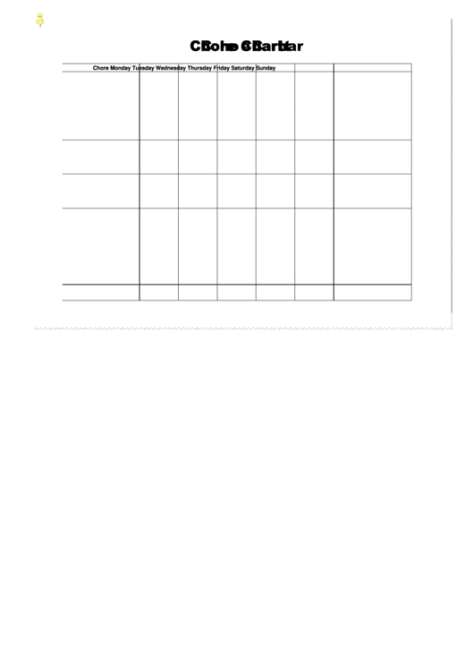 Weekly Chore Chart Template Printable pdf