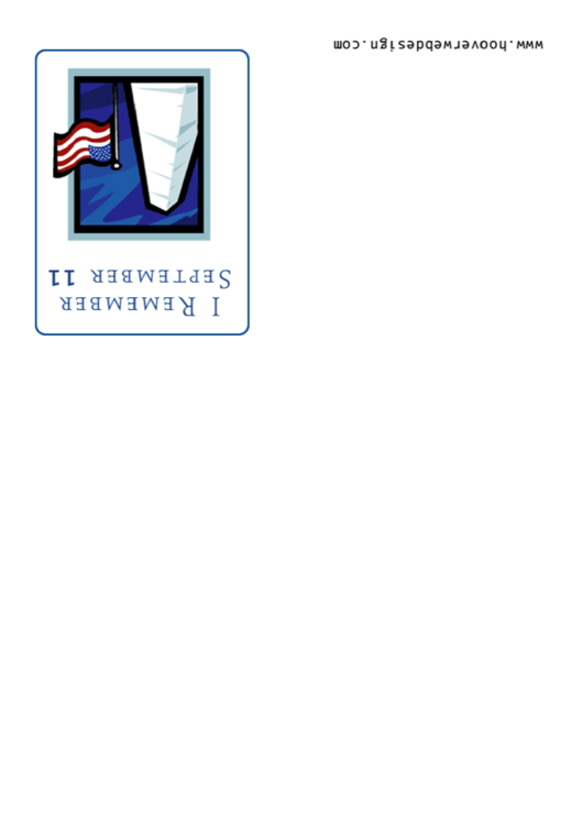 September 11 Card Template Printable pdf