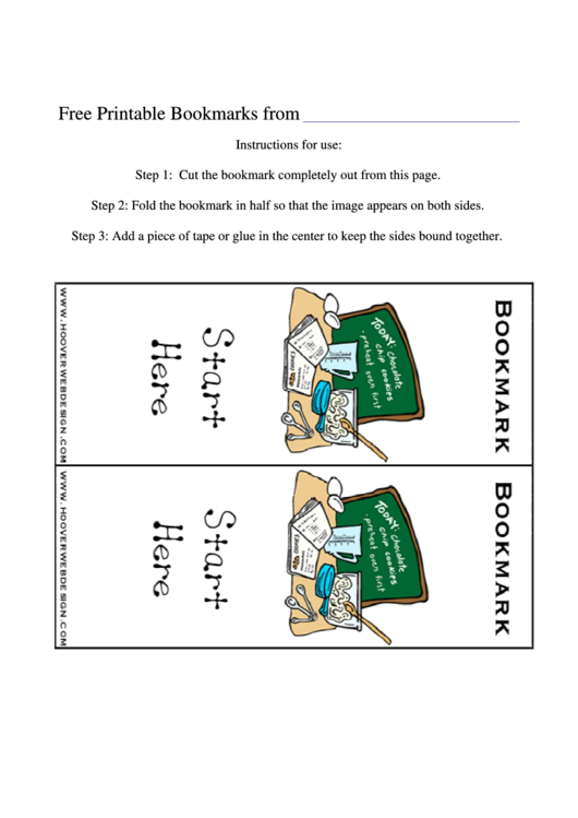 Classroom Bookmark Template Printable pdf