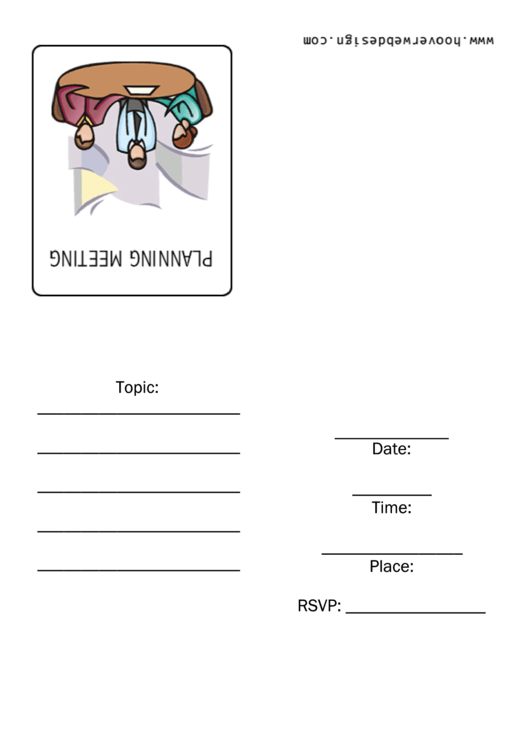 Planning Meeting Invitation Template Printable pdf