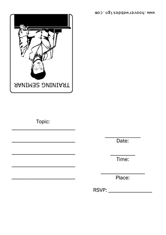 Training Seminar Invitation Template Printable pdf