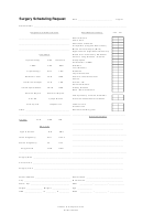 Surgery Scheduling Request Form