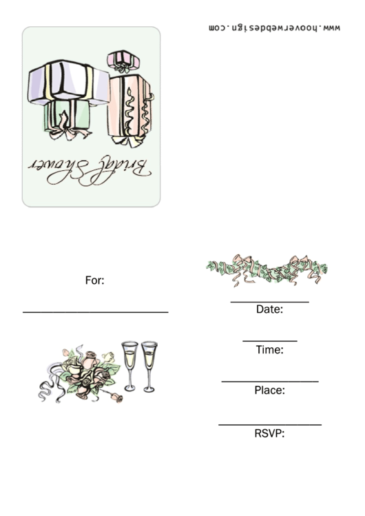 Bridal Shower Invitation Template Printable pdf