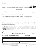 Colorado Form 105-ep - Estate/trust Estimated Tax Payment Voucher - 2010