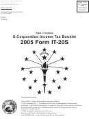 Form It-20s - S Corporation Income Tax Booklet - Indiana Department Of Revenue - 2005