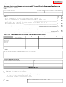 Fillable Form C-8007 - Request For Consolidated Or Combined Filing Of Single Business Tax Returns - 2005 Printable pdf