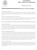Sales And Use Tax Guideline Form - North Dakota Office Of State Tax Commissioner