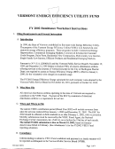 Fy 2002 Remittance Worksheet Instructions - Vermont Energy Efficiency Utility Fund Printable pdf
