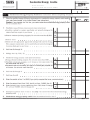 Fillable Form 5695 - Residential Energy Credits - Internal Revenue Service - 2006 Printable pdf