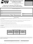 Form Mf-27g - Application For Refund Of State Diesel Tax September 2000