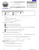 Form 558 - Change Of Ownership Name May 2002