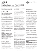 Instructions For Form 8903 - Domestic Production Activities Deduction - Internal Revenue Service - 2006 Printable pdf