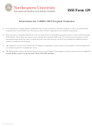 Issi Form 129 - Instructions For I-20/ds-2019 Program Extension
