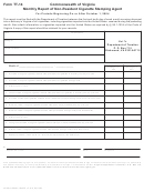 Form Tt-14 - Monthly Report Of Non-resident Cigarette Stamping Agent - 2004